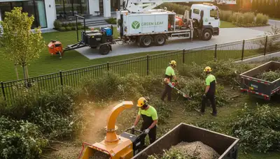 Professional shrub removal service in Oklahoma City, OK clearing overgrown bushes for yard cleanup